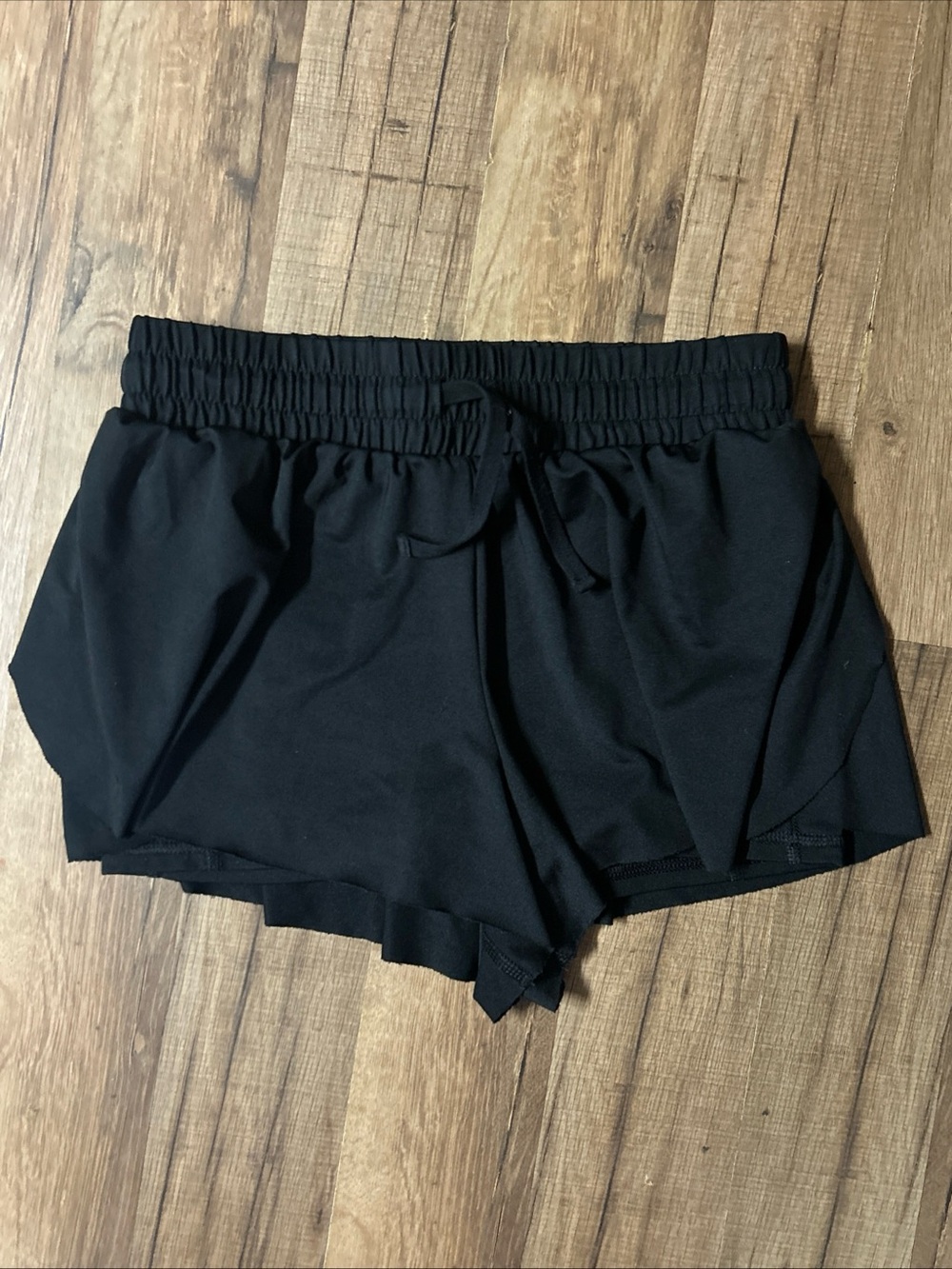 Yogalicious Girls Jersey Whitney Crossover Athletic Shorts Black Size L 12